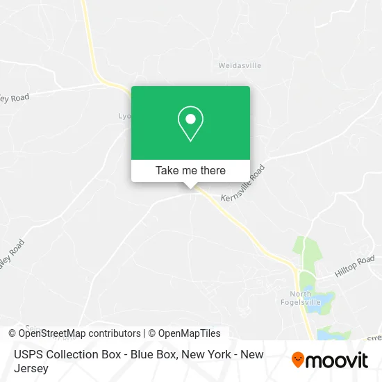 USPS Collection Box - Blue Box map