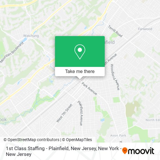 Mapa de 1st Class Staffing - Plainfield, New Jersey