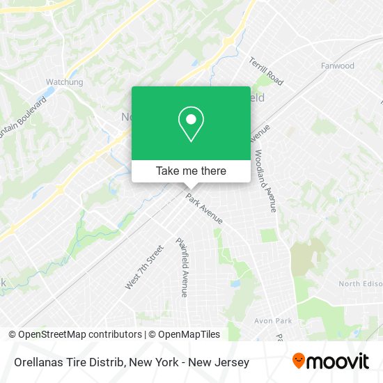 Orellanas Tire Distrib map