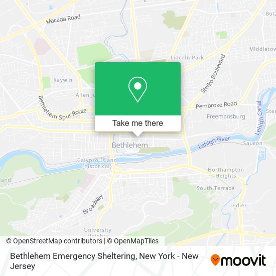 Mapa de Bethlehem Emergency Sheltering