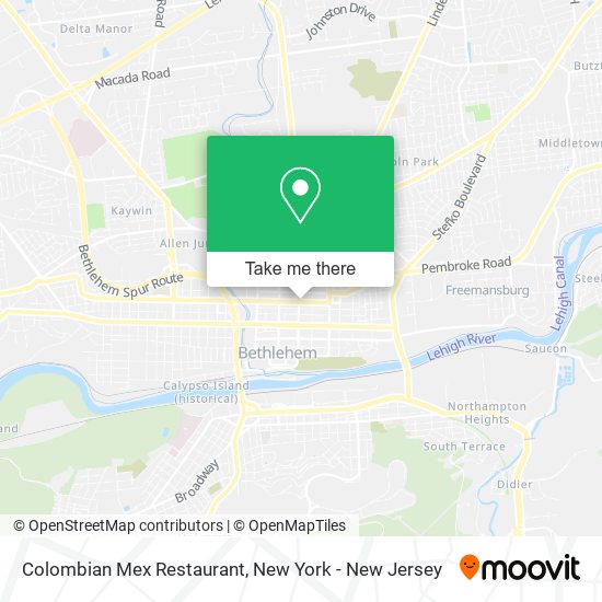 Mapa de Colombian Mex Restaurant