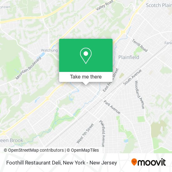 Foothill Restaurant Deli map