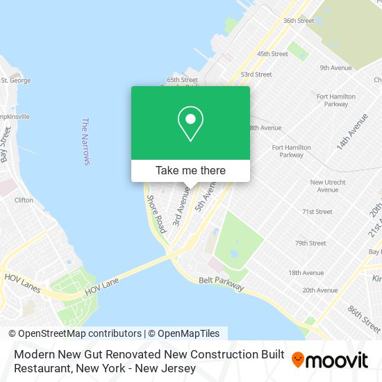 Modern New Gut Renovated New Construction Built Restaurant map