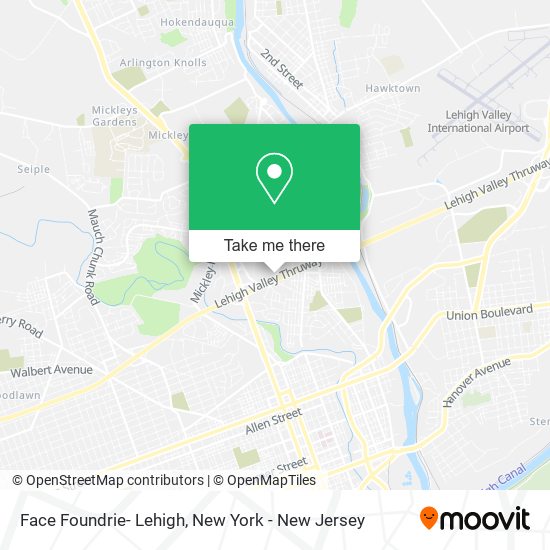 Mapa de Face Foundrie- Lehigh
