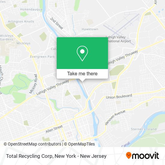 Total Recycling Corp map