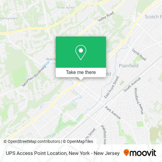 UPS Access Point Location map