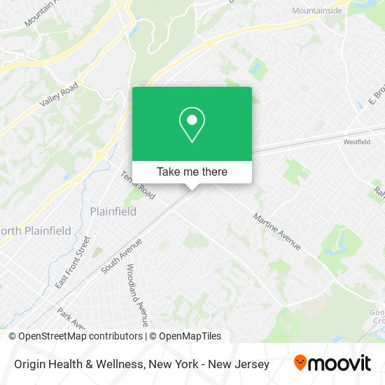 Origin Health & Wellness map