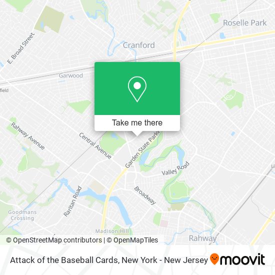 Attack of the Baseball Cards map