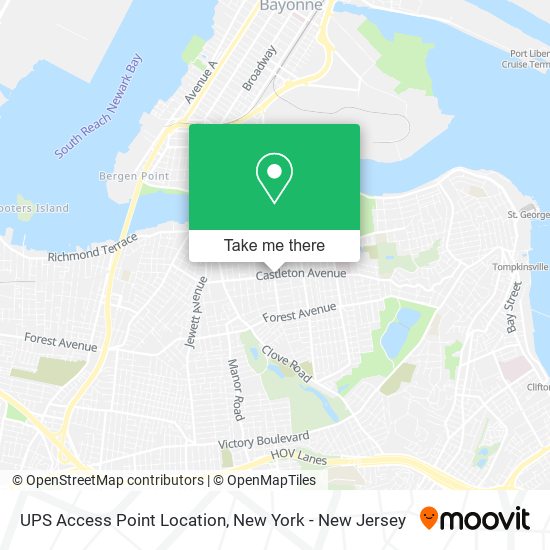 UPS Access Point Location map