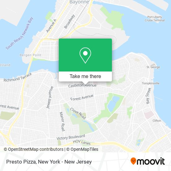 Presto Pizza map