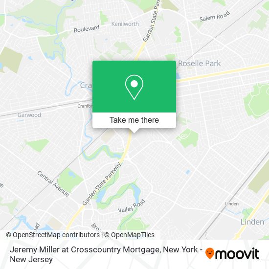 Jeremy Miller at Crosscountry Mortgage map