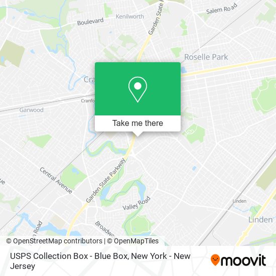 USPS Collection Box - Blue Box map