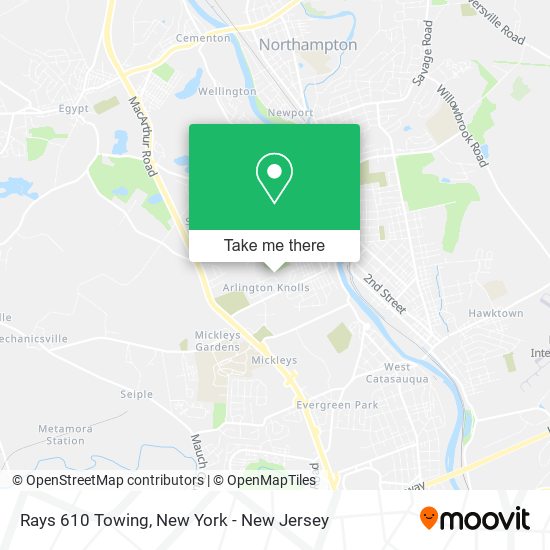 Rays 610 Towing map
