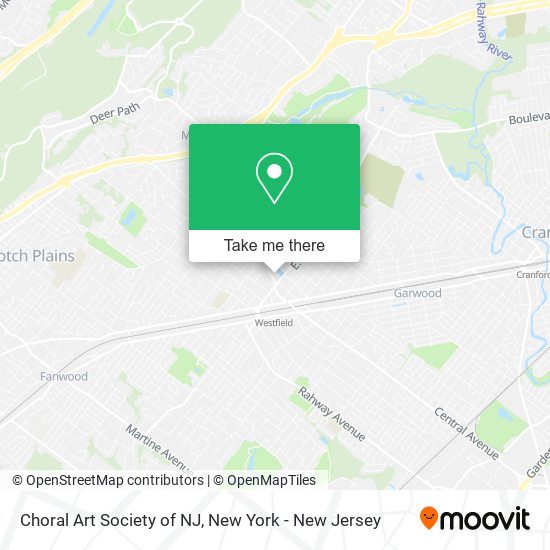 Choral Art Society of NJ map