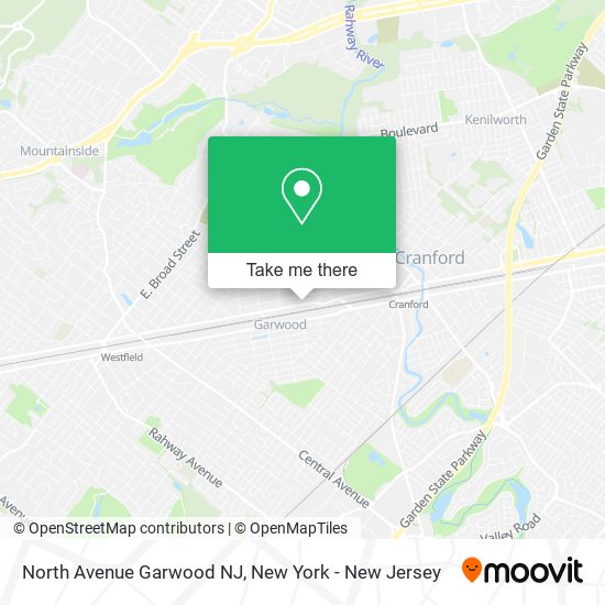 North Avenue Garwood NJ map