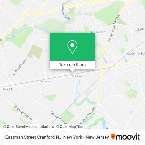 Mapa de Eastman Street Cranford NJ