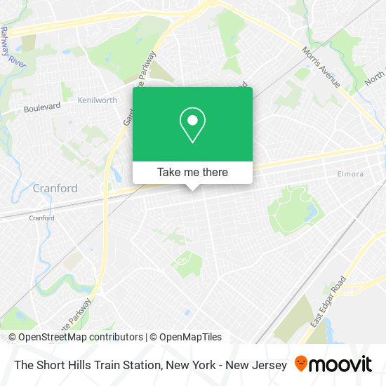 Mapa de The Short Hills Train Station