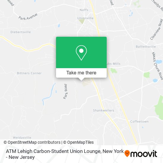 ATM Lehigh Carbon-Student Union Lounge map