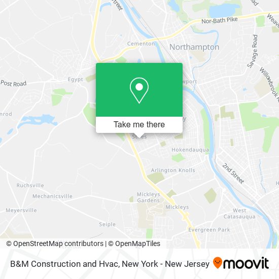 B&M Construction and Hvac map