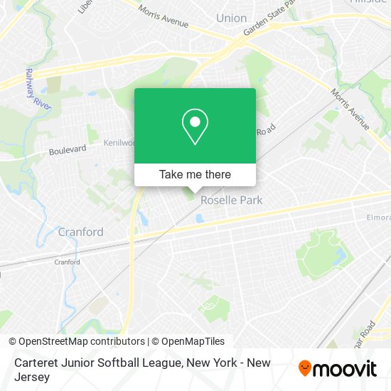 Mapa de Carteret Junior Softball League