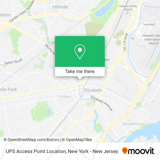 UPS Access Point Location map