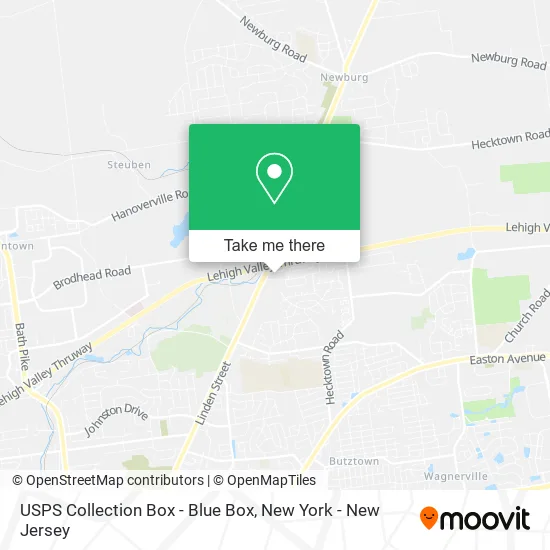USPS Collection Box - Blue Box map