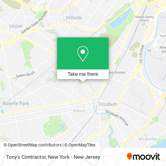 Tony's Contractor map