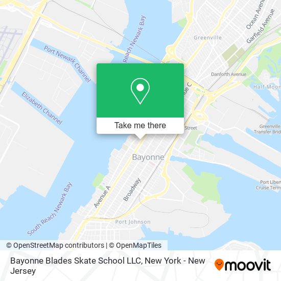 Mapa de Bayonne Blades Skate School LLC