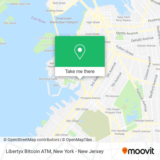 Mapa de Libertyx Bitcoin ATM