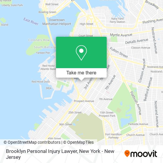 Mapa de Brooklyn Personal Injury Lawyer