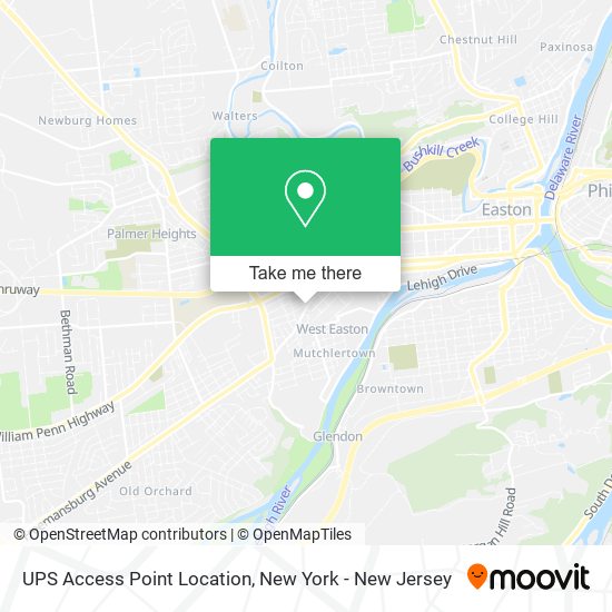 UPS Access Point Location map