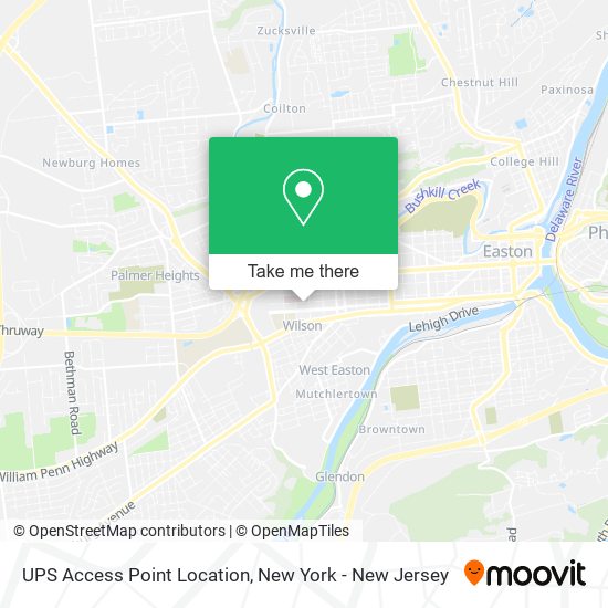 UPS Access Point Location map