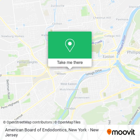 Mapa de American Board of Endodontics