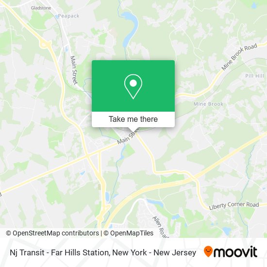 Nj Transit - Far Hills Station map