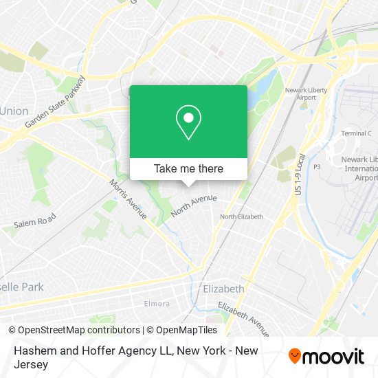 Mapa de Hashem and Hoffer Agency LL
