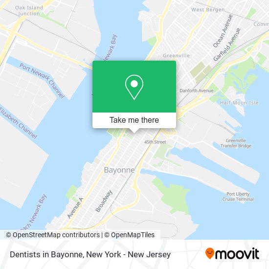 Dentists in Bayonne map