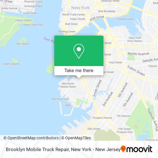 Mapa de Brooklyn Mobile Truck Repair