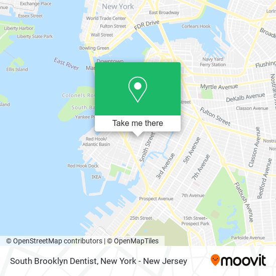 South Brooklyn Dentist map