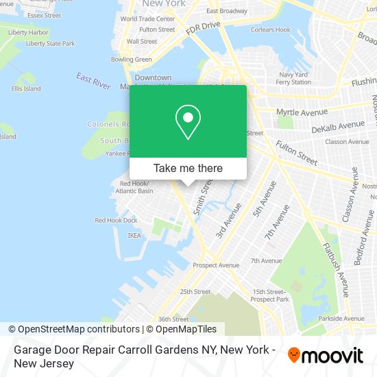Mapa de Garage Door Repair Carroll Gardens NY
