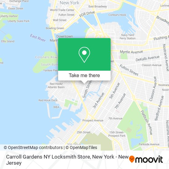 Mapa de Carroll Gardens NY Locksmith Store