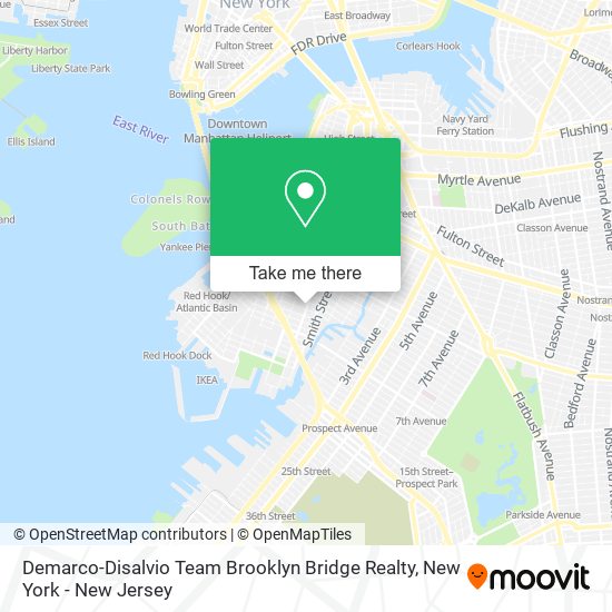 Demarco-Disalvio Team Brooklyn Bridge Realty map