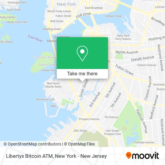 Mapa de Libertyx Bitcoin ATM