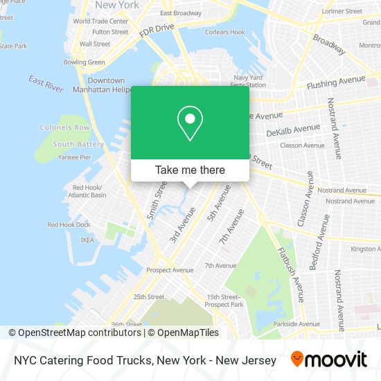 Mapa de NYC Catering Food Trucks