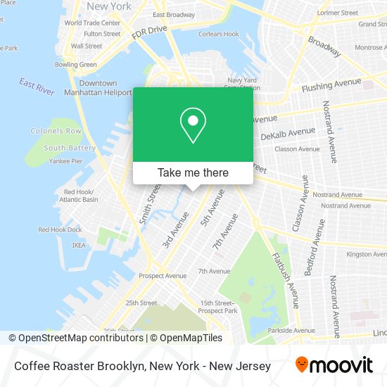 Mapa de Coffee Roaster Brooklyn