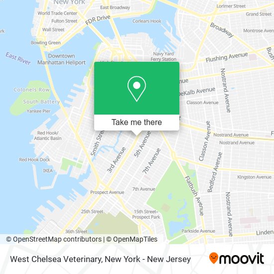 West Chelsea Veterinary map