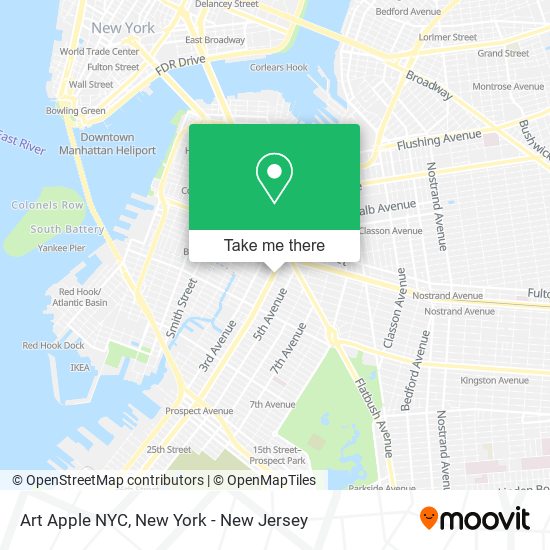 Art Apple NYC map