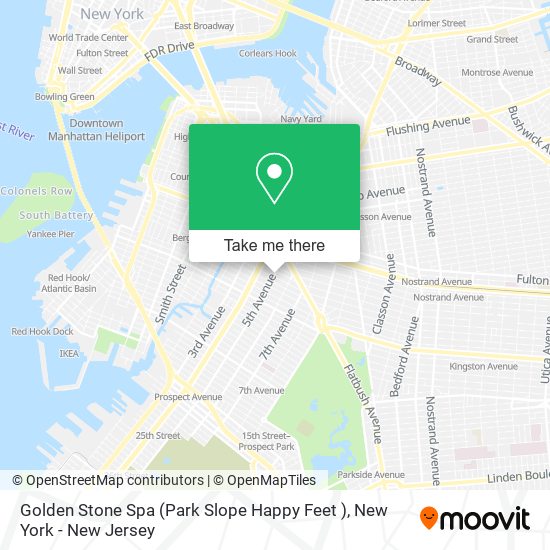 Mapa de Golden Stone Spa (Park Slope Happy Feet )