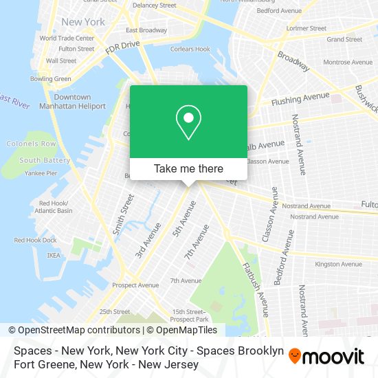 Spaces - New York, New York City - Spaces Brooklyn Fort Greene map