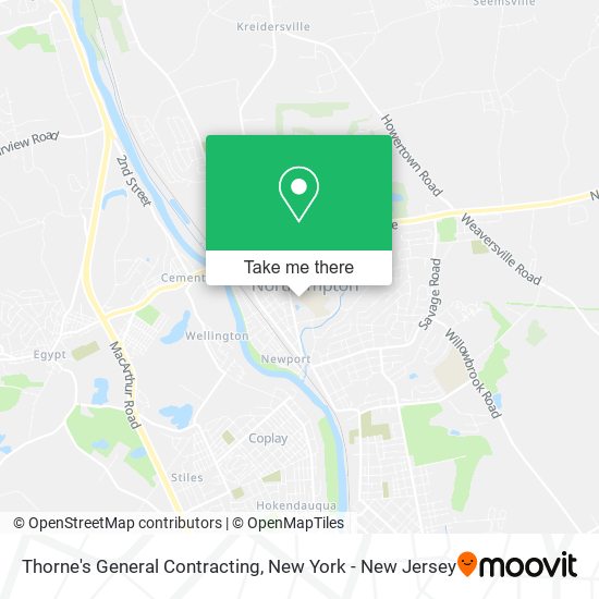 Thorne's General Contracting map