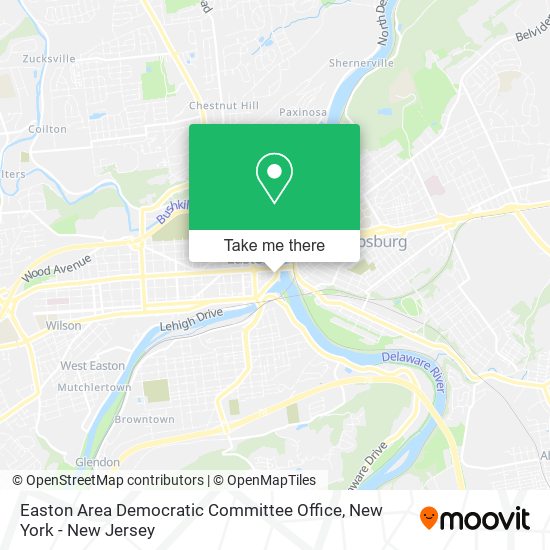 Easton Area Democratic Committee Office map